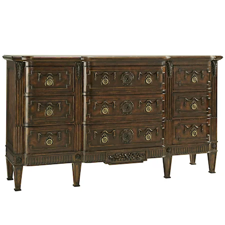Triple Dresser with 9 Drawers